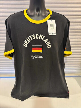 Levi's Deutschland Ringer Tee Men's Graphic Tee Black XL